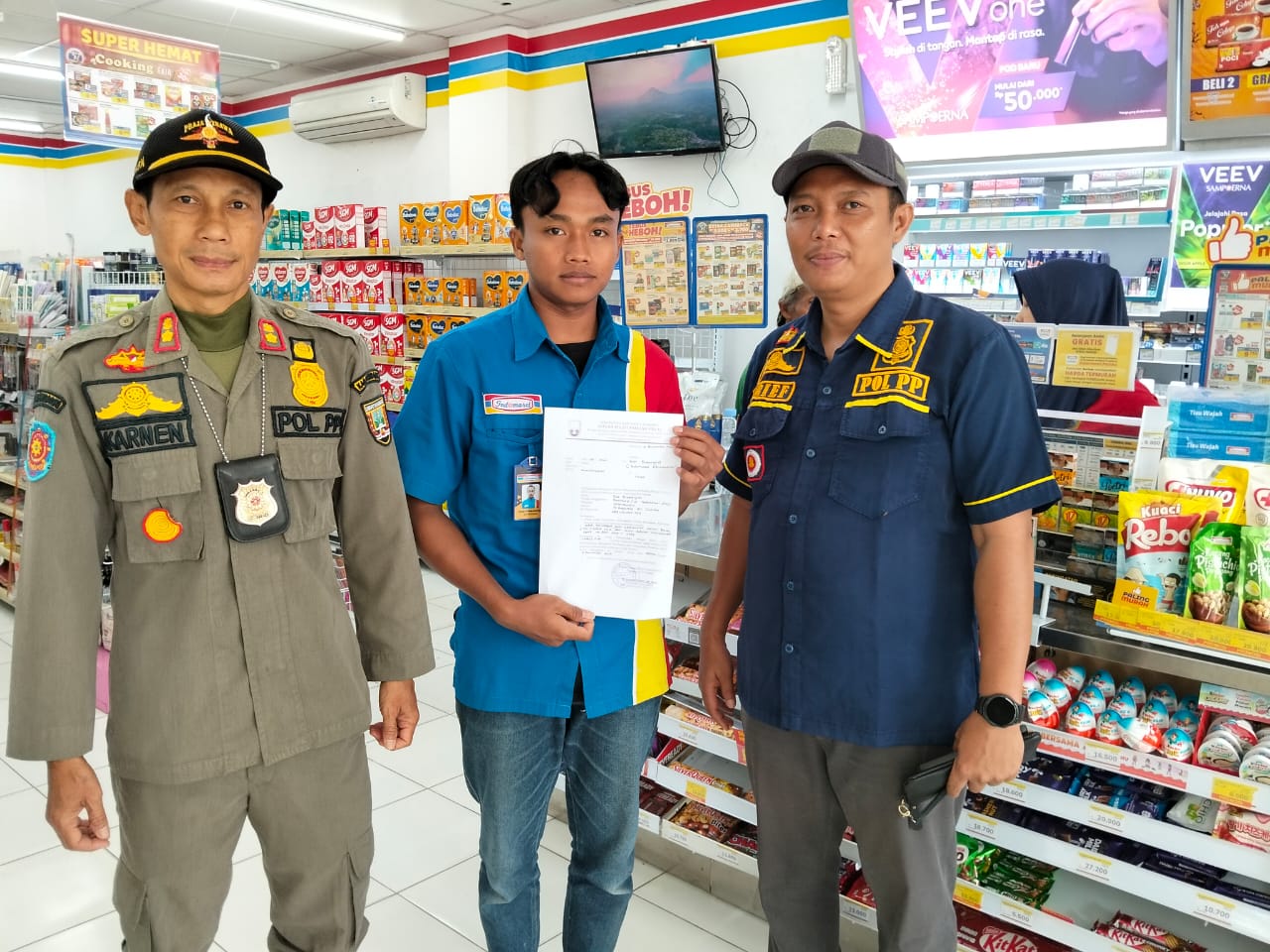 Pemberian Surat Pringatan kepada pengelola Toko Modern