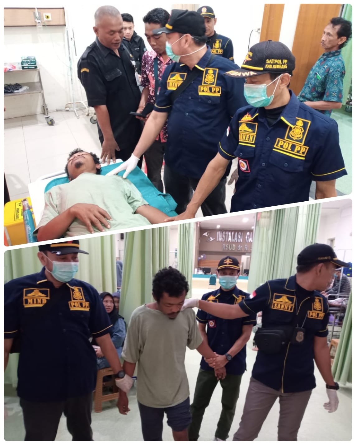 Seorang ODGJ di bawa ke RSUD Rembang untuk mendapatkan perawatan medis