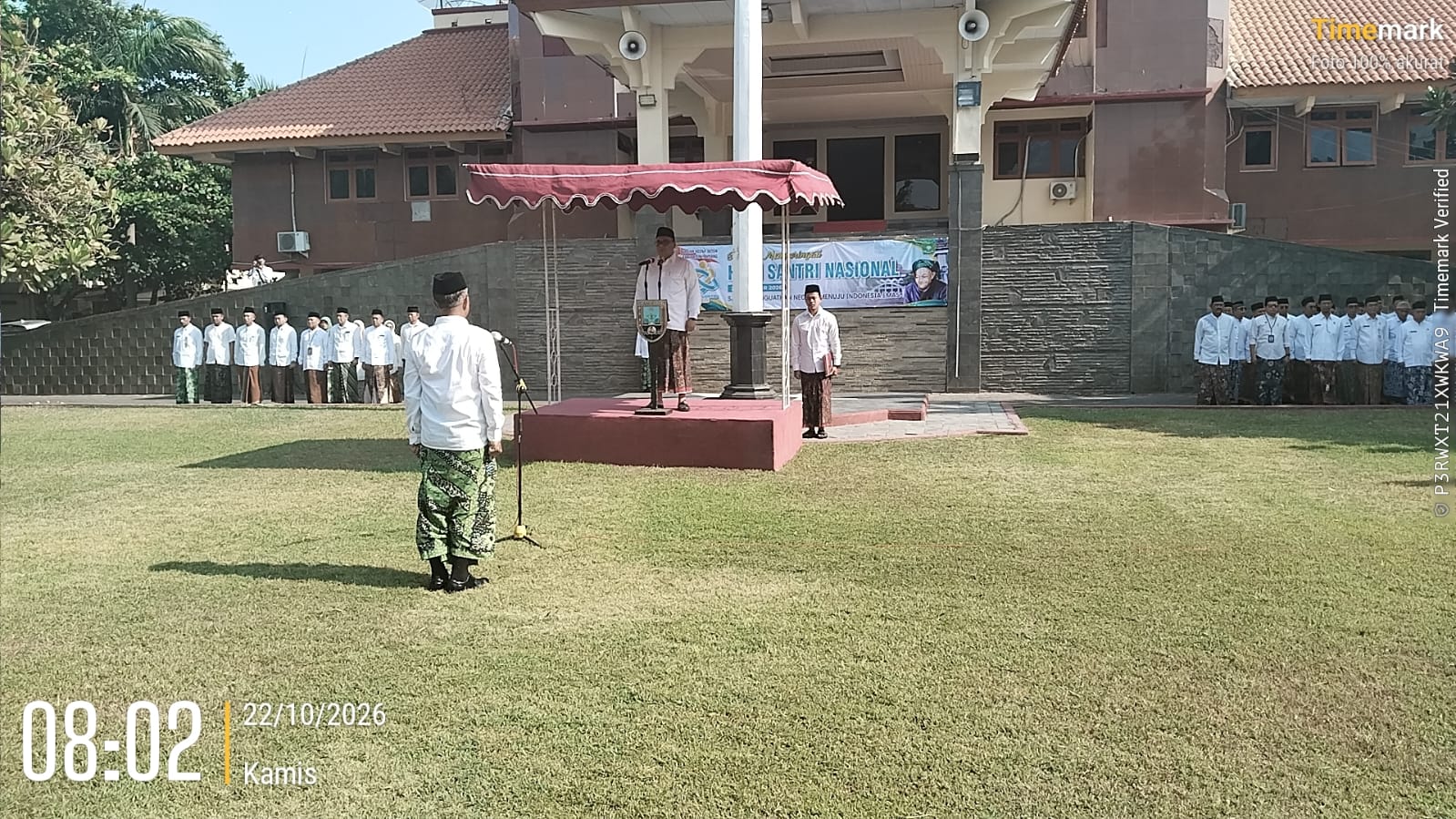 Upacara Hari Santri 2026 Rembang: Santri menguatkan Negeri, Menuju Indonesia Emas.